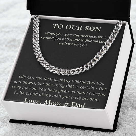 To Our Son, Graduation Gifts for Son, Best Graduation Gift for Guy, Necklace for Him